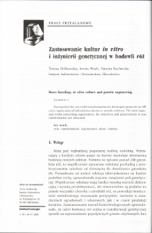 Roses breeding: in vitro culture and genetic engineering