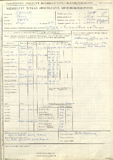 Miesięczny wykaz spostrzeżeń meteorologicznych. Styczeń 1969