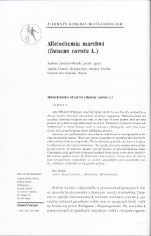 Allelochemistry of carrot (Daucus carota L.)