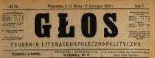 Głos : tygodnik literacko-społeczno-polityczny 1890 N.15