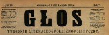Głos : tygodnik literacko-społeczno-polityczny 1890 N.16