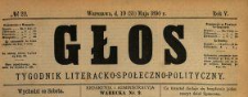 Głos : tygodnik literacko-społeczno-polityczny 1890 N.22