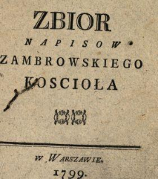 Zbior Napisow Zambrowskiego Koscioła