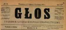 Głos : tygodnik literacko-społeczno-polityczny 1891 N.14