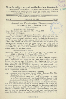 Synopsis der Megathripidae (Thysanoptera) : [Schlu&szlig; aus Nr 14]