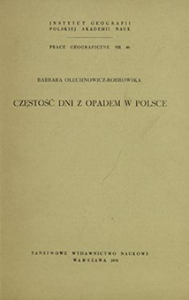 Częstość dni z opadem w Polsce = Frequency of days with precipitation in Poland = Častota dnej s osadkami v Pol'še