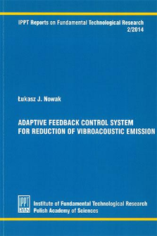 Adaptive feedback control system for reduction of vibroacoustic emission