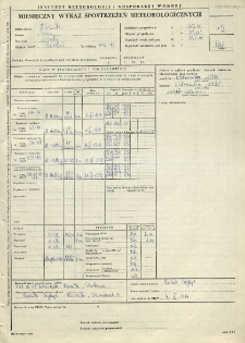 Miesięczny wykaz spostrzeżeń meteorologicznych. Maj 1974