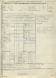 Miesięczny wykaz spostrzeżeń meteorologicznych. Czerwiec 1976