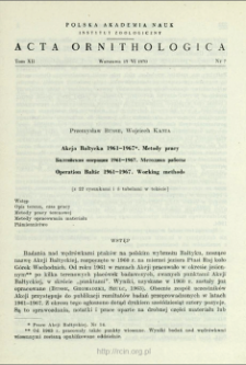 Akcja Bałtycka 1961-1967 : metody pracy