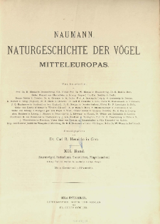 Naumann, Naturgeschichte der Vögel Mitteleuropas. neu bearbeitet R. Blasius [et al.] 12 Band ; Sturmvögel, Steissfüsse, Seetaucher, Flügeltaucher :