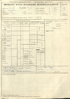 Miesięczny wykaz spostrzeżeń meteorologicznych. Lipiec 1981