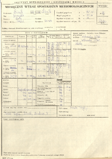 Miesięczny wykaz spostrzeżeń meteorologicznych. Lipiec 1982