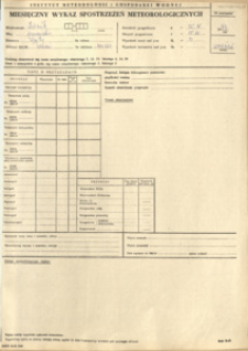 Miesięczny wykaz spostrzeżeń meteorologicznych. Wrzesień 1983