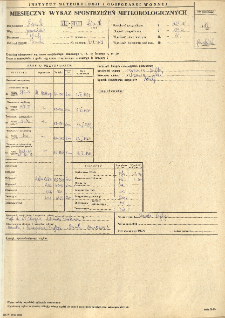 Miesięczny wykaz spostrzeżeń meteorologicznych. Grudzień 1984