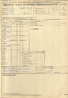 Miesięczny wykaz spostrzeżeń meteorologicznych. Wrzesień 1987