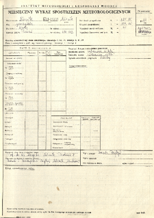 Miesięczny wykaz spostrzeżeń meteorologicznych. Marzec 1988
