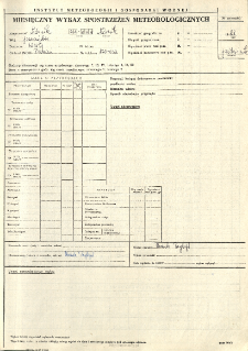 Miesięczny wykaz spostrzeżeń meteorologicznych. Październik 1988