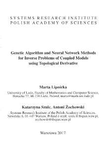Genetic algorithm and neural network methods for inverse problems of coupled models using topological derivative