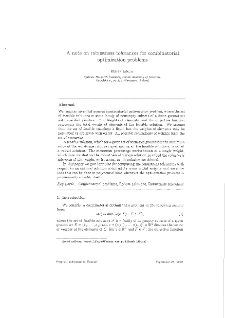 A note on robustness tolerances for combinatorial optimization problems