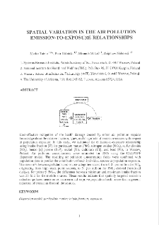 Spatial Variation in the Air Pollution Emission-to-Exposure Relationships