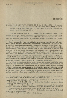 Recenzje. Edmondson, W. T., Windberg, G. G. (Ed.) 1971 - A manual on methods for the assessment of secondary productivity in fresh waters - IBP Handbook No. 17, Blackwell Scientific Publications, Oxford and Edinburgh, 358 str.