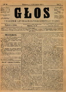 Głos : tygodnik literacko-społeczno-polityczny 1890 N.50