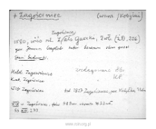 Zagosciniec. Files of Warsaw district in the Middle Ages. Files of Historico-Geographical Dictionary of Masovia in the Middle Ages