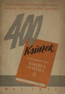 400 książek : maj 1952 : [katalog]
