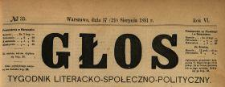 Głos : tygodnik literacko-społeczno-polityczny 1891 N.35
