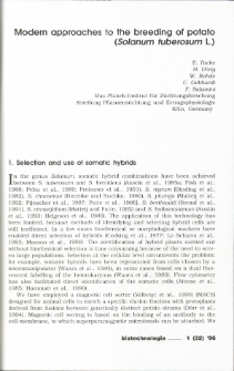 Modern approaches to the breeding of potato (Solanum tuberosum L.)