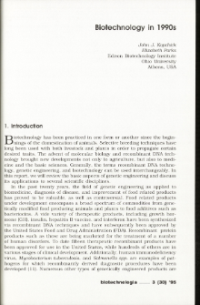 Biotechnology in 1990s