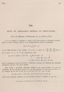 Note on Arbogast's method of derivations