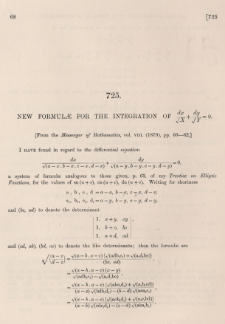 New formulae for the integration of dx/√X + dy/√Y=0