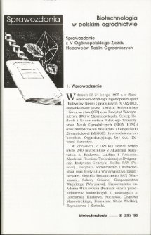 Biotechnologia w polskim ogrodnictwie