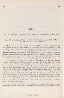 On Pl&uuml;cker's Models of certain Quartic Surfaces