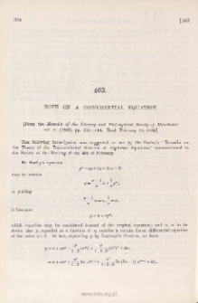 Note on a Differential Equation