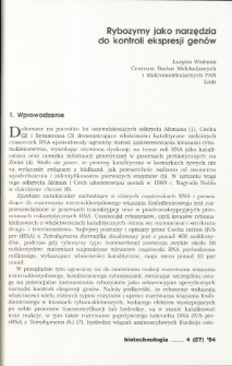 Ribozymes &mdash; tools for inhibition of gene expression