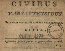 Civibus Varsaviensibus Secundum Concilium Liberum Celebraturis, Civis