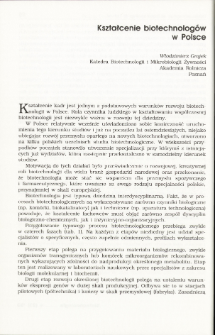 Biotechnology education in Poland