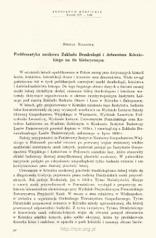 Scientific problems of the Institute of Dendrology and K&oacute;rnik Arboretum in the history