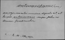 Kartoteka Słownika Łaciny Średniowiecznej; antemeridianus - apparatus