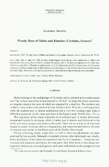Woody flora of Melos and Kimolos (Cyclades, Greece)