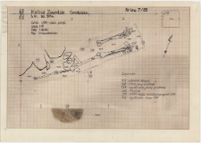 KZG, VI 501 A, plan archeologiczny i profil wykopu, grób 1-89