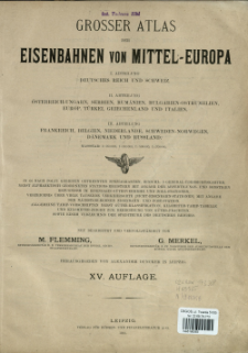 Grosser Atlas der Eisenbahnen von Mittel-Europa