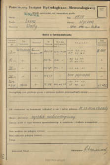 Wyniki pomiar&oacute;w temperatury gruntu. Styczeń 1959