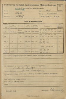 Wyniki pomiar&oacute;w temperatury gruntu. Kwiecień 1959