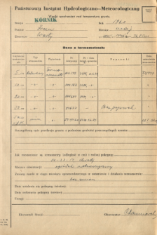 Wyniki pomiar&oacute;w temperatury gruntu. Maj 1960