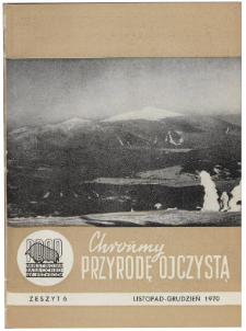 New projects for the establishment of inanimate nature monuments in the environs of Cracow