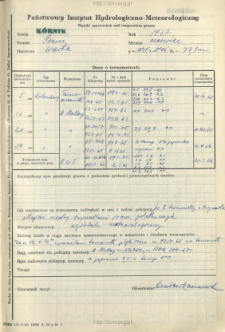 Wyniki pomiar&oacute;w temperatury gruntu. Czerwiec 1967